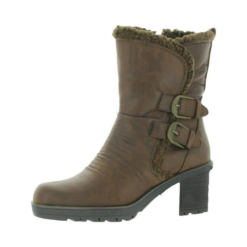 Baretraps Tevin Faux Fur Lined Faux Leather Booties, Nib